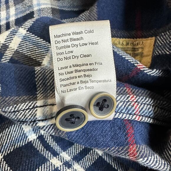 Jachs Shirt Mens Medium Button Down Long Sleeve Plaid Flannel Casual Heavyweight - Picture 8 of 9